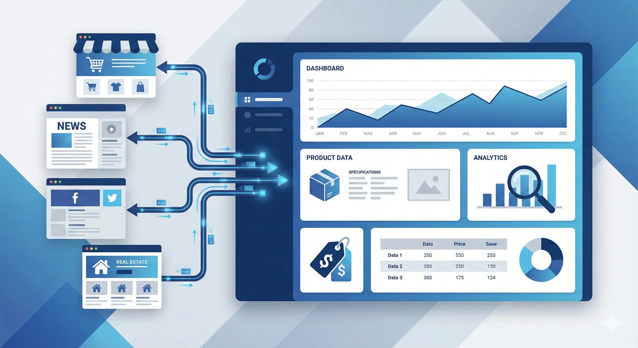 Data Automation and Web Scraping Illustration