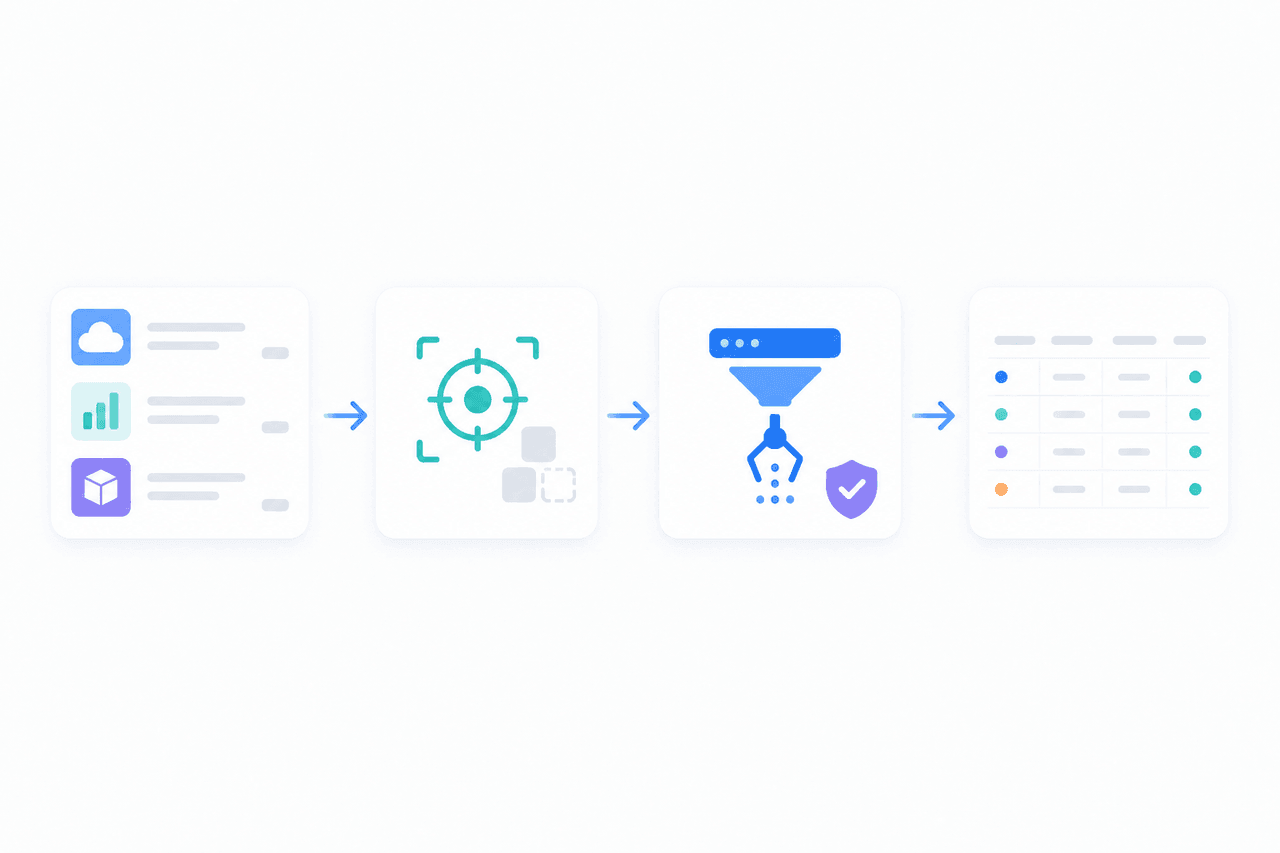 Cloud marketplace listing collection cleaning validation and delivery workflow