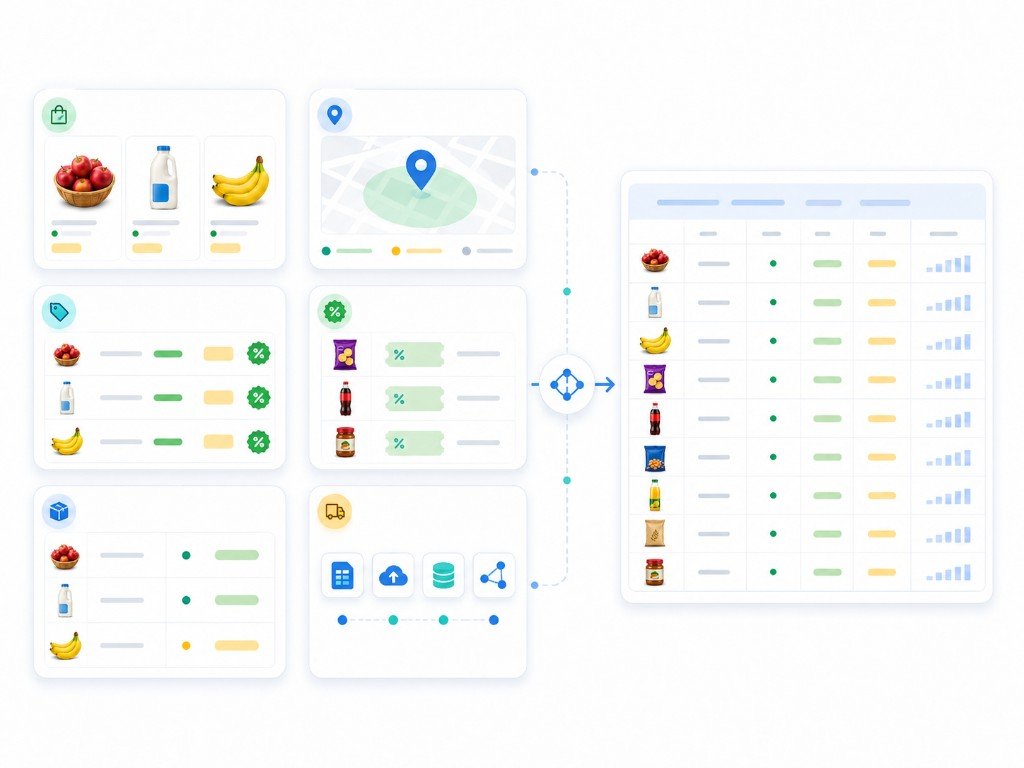 Nenodata sample request workflow for Blinkit URLs, fields, location scope, cadence, and dataset preview
