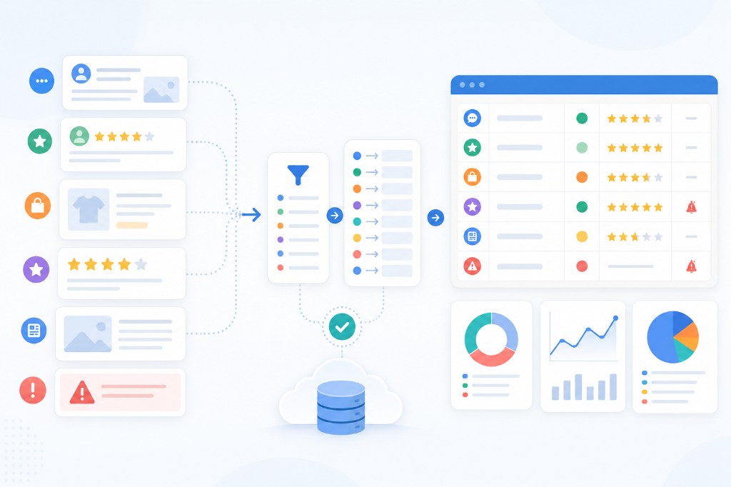 Public brand signals transformed into structured brand monitoring data