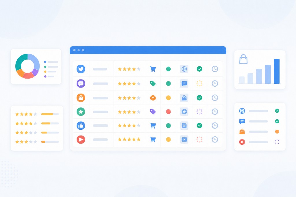 Structured brand monitoring dataset with mentions reviews and marketplace signals