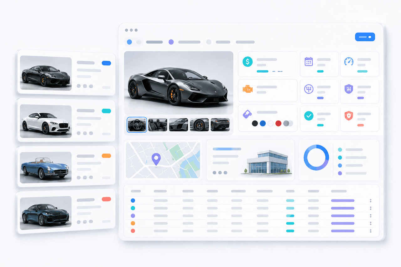 Luxury vehicle market pricing and inventory analytics dashboard
