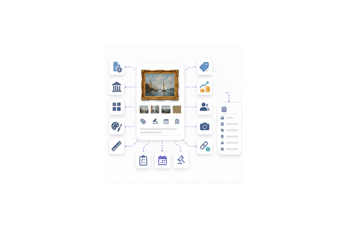 Auction lot identity estimate result condition and auction-house data fields