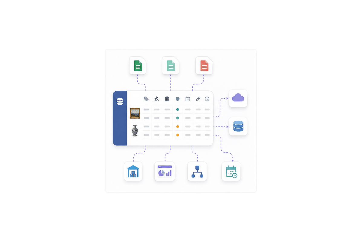 Structured auction data delivery to files APIs databases and monitoring systems