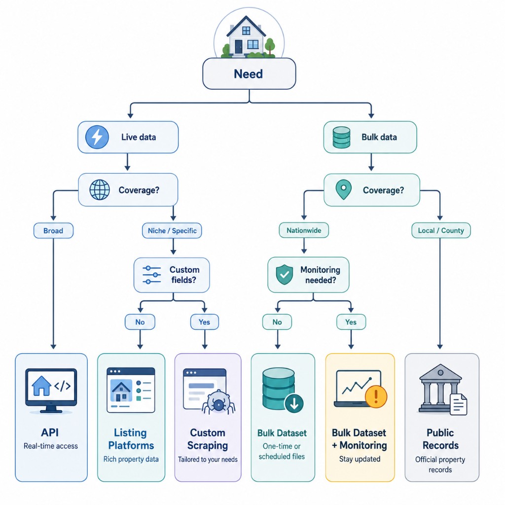 Real estate data provider evaluation checklist for buyers.