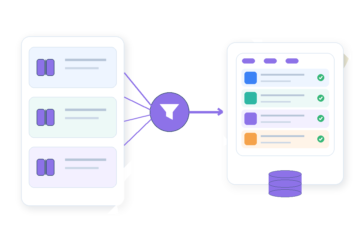 Author and book records converted into structured data