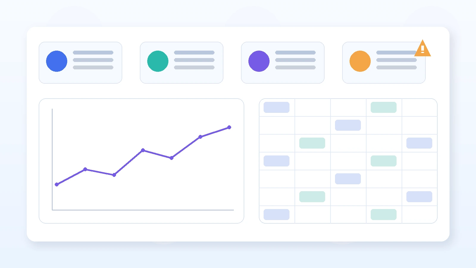 Data mining output dashboard with segments trends patterns and anomalies