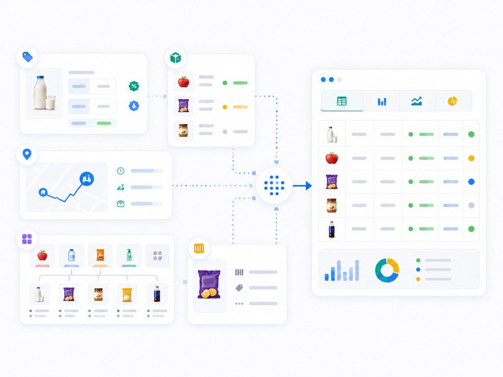 Nenodata sample request workflow for Zepto products, locations, fields, format, refresh needs, and dataset preview